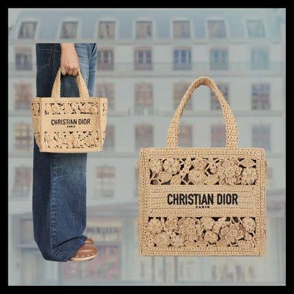 【新作大人気！】 DIOR BOOK TOTE スモールバッグ　ラフィア